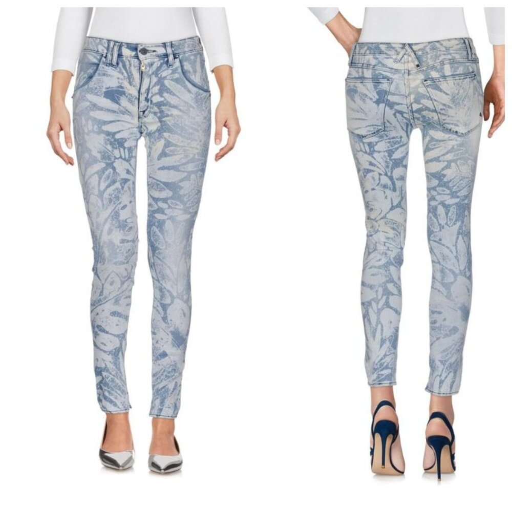NWT CYCLE Italy Stretch Printed Jeans Jeggings 28 S
